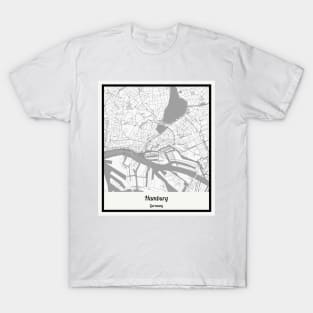 Map of Hamburg - Germany T-Shirt